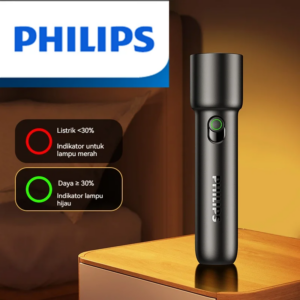 Lanterna Philips LED Recarregável – Portátil, Alta Potência, Autodefesa e EDC