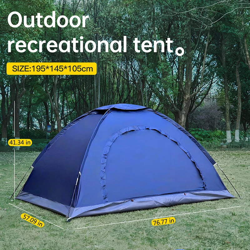 Barraca de Camping 2 Pessoas – Poliéster Oxford 210D, UPF50+, Compacta e Portátil