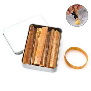 Caixa Fatwood para Acionamento de Fogo – Madeira de Alta Resina para Camping e Sobrevivência