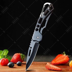 Canivete Portátil em Aço Inox com Cabo Antiderrapante – Compacto e Leve para Camping, Pesca e Outdoor
